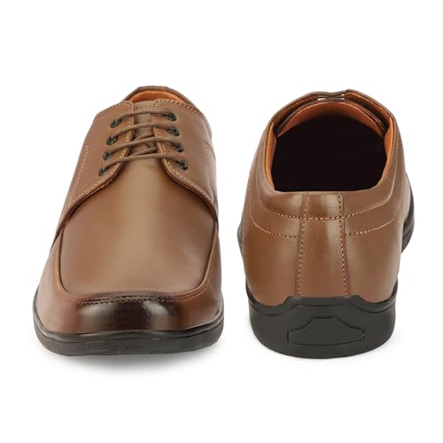 Image of Leatherful Formal Lace-up Derby Shoes for Men | Full Grain Genuine Leather | PU Sole & Nappa Lining | Office | Party | Smart Casual
