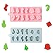 Noël Moule à chocolat en silicone, Moules de Noël Fondant Moules, Arbre de Noël, cadeaux de Noël, père noël, bonhomme de neige de noël, Gâteau Moules Outils de Cuisson Bricolage Moule, 2 PCS