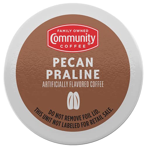 Image of Community Coffee Pecan Praline Flavored 144 Count Coffee Pods, Medium Roast, Compatible with Keurig 2.0 K-Cup Brewers, 36 Count (Pack of 4)