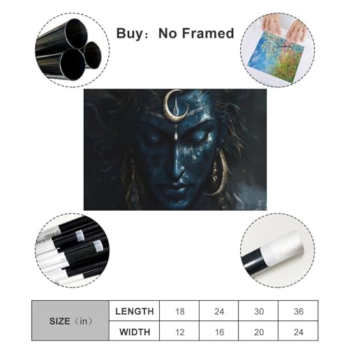 Impression sur toile hindoue grand format finition premium - 2