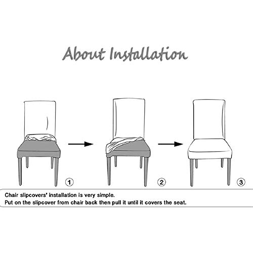 Hooshing-6-Pack-Waterproof-Dining-Chair-Covers-PU-Leather-Stretch-Chair-Protector-Parsons-Chair-Slipcover-for-Dining-RoomBrown Hooshing 6 Pack Waterproof Dining Chair Covers PU Leather Stretch Chair Protector Parsons Chair Slipcover for Dining RoomBrown