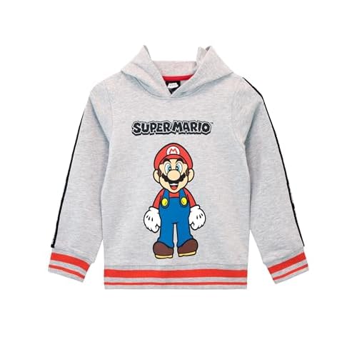 Unbekannt Super Mario Jungen Kapuzenpullover Grau 146