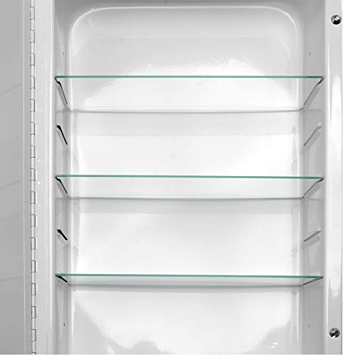 Head West 6297 Metro Beaded Medicine Cabinet, Recess Mount | 3 Adjustable Glass Shelves, Stainless Steel Frame, Installation Freedom With Door Swinging Left Or Right, 16" X 26", White And Silver #TOP5