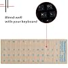 2 Pack Universal Russian Keyboard Stickers Transparent Background, Transparent Background with Blue Lettering for Computer Laptop Notebook Desktop, Replacement Computer Keyboard Stickers (Russian)