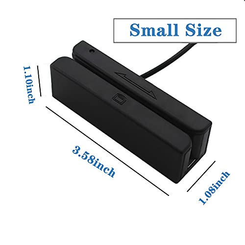 Magnetic Stripe Card Reader, Usb 3-Track Mini Smart Card Reader For Access Control Pos System Cashier Registry #TOP3