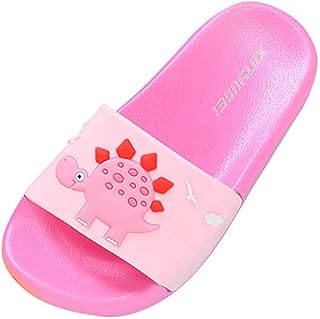 Ancokig Boys Girls Slide Sandals Cute Cartoon Dinosaur Children Anti-Slip Beach Summer Slipper Shower Pool Shoes