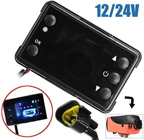 Riloer Télécommande + Interrupteur LCD Pour Chauffage Diesel 12V/24V - Écran Et 4 Boutons