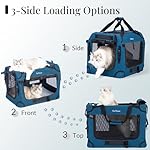 Extra Large Cat Carrier for 2 Cats, Collapsible Soft Sided Pet XL Crate for Large Mudium Big Cat 20lbs+, Car Travel Portable Bag for Long Trips Ride 24"x16.5"x16.5" - Image 4