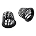 Produktbild Fydun Hydroponics Garden Net Cup Töpfe 10 Stück Heavy Duty Mesh Pot Net Cup Basket Hydroponische Pflanze Wachsen Garten Kunststoff Runde Pflanzkorb für Hydroponik Aquaponics Orchideen(Schwarz)