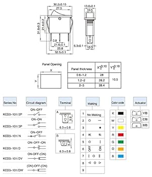Amazon.co.jp: Moechando ネオンランプ付き電源スイッチ LED付き