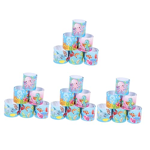 KICHOUSE 40 pièces Bracelets à Claquer pour Garçon Fille Lot de PVC avec Design de Accessoires Colorés pour Fêtes et