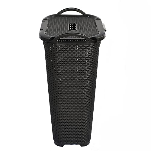 Cesto Rattan Tampa Basculada Com Alça 50 Litros Arqplast