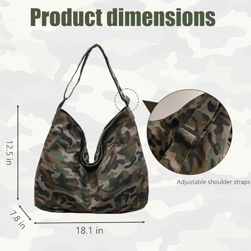 Bolso cruzado de lona camuflaje para mujer y hombre miniatura 4