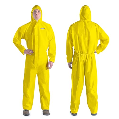 YIBER Hazmat Suit Disposable Coverall | Heavy Duty Full Body