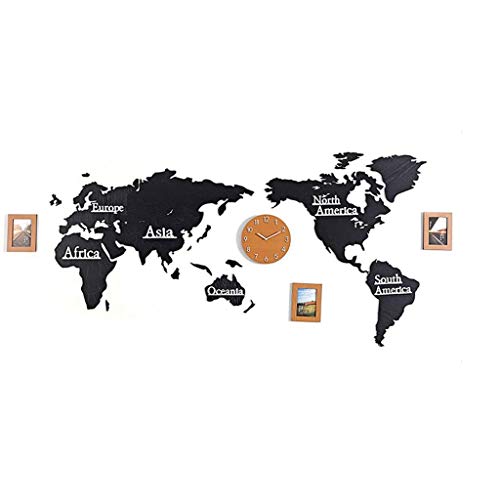 Horloge de carte du monde cadeau idéal de décoration murale en bois