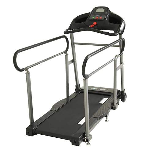 Image of Senior Fitness Treadmill, 400 lb Capacity, Safe Design with Full-Length Rails, Low Step-Up Height, 0.2-4 MPH Motorized Walking Treadmill for Elderly, Recovery & Home Exercise