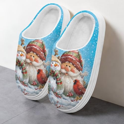 Christmas Slip-on House Slippers for Women Men Soft Plush Fluffy Warm Indoor House Home Winter Shoes Home Slippers4