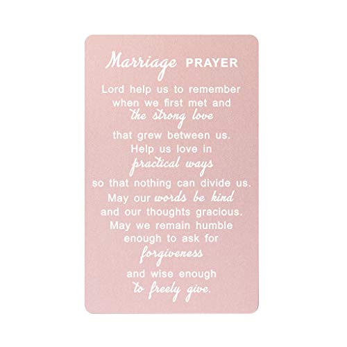 Degasken Marriage Anniversary Card, Engraved Aluminum Wallet Card, 3.38 in x 2.13 in x 0.03 in, Rose Gold