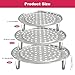3PCS Stainless Steel Steamer Rack with Removable Legs, Steamer Steam Cookware Accessories | Stackable Steam Rack for Home Kitchen Pressure Cooker Cooking (18, 20, 22cm)