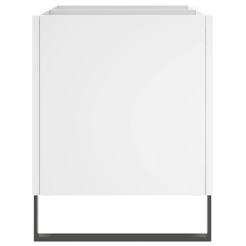 Helloshop26 Armadietto a dischi classico in vinile, 74,5 x 38 x 48 cm, in legno di ingegneria, bianco 02_0049133