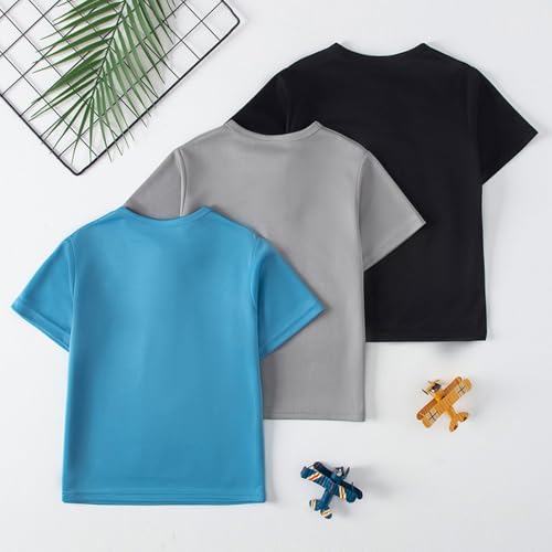 Hotfiary 3 Pack Boys Short Sleeve Henley Shirt Toddler Kids Casual Button Front Summer T-Shirts Tops Youth Summer Tees Tops2