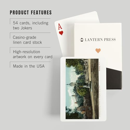 Lantern Press Saratoga Springs, 52 Naipes Poker miniatura 3