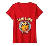Photo Gallery divertenti amanti delle crocchette di pollo di nug life maglietta con collo a v Photo Gallery divertenti amanti delle crocchette di pollo di nug life maglietta con collo a v
