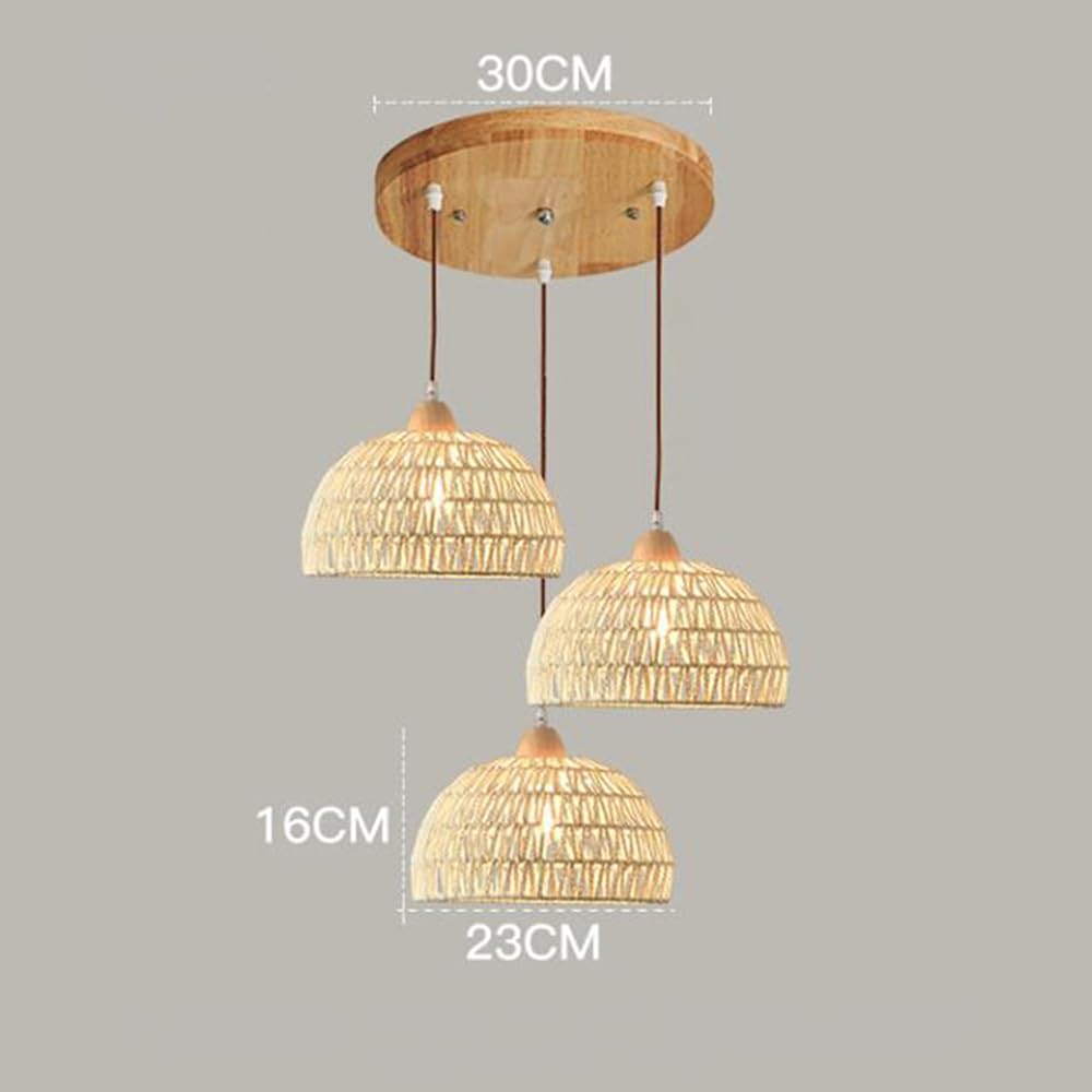 Wisząca lampa sufitowa boho rattanowa nowoczesna lampa wisząca jadalnia naturalny kosz lampa pleciony abażur lampa Wabi-sabi do salonu sypialni przedpokoju kuchni wnętrze ing Chandel