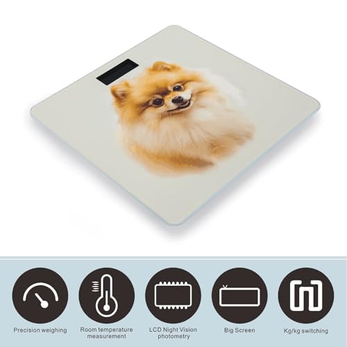 Báscula digital de baño con plataforma de vidrio templado miniatura 3