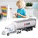 JTLB Oil Tanker Trailer Toy, Heavy Duty Realistic Look Alloy Hauler Car Toys Vehicle,Simulation Diecast Tanker Truck, Toy Trucks for Kids
