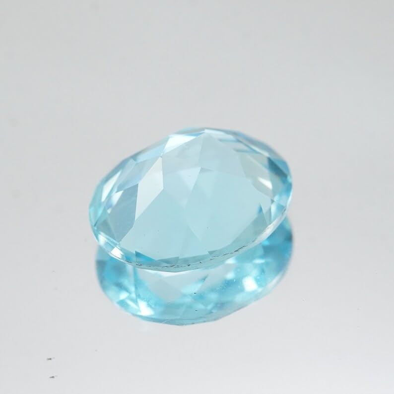 Aigue-marine pierre précieuse ovale 14 x 16 mm pour bricolage - 5