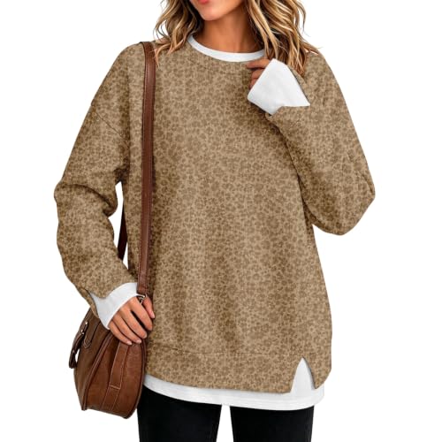 Crewneck Sweatshirts Women Leopard Print Y2K Fall Clothing for Women 2026 - image 7