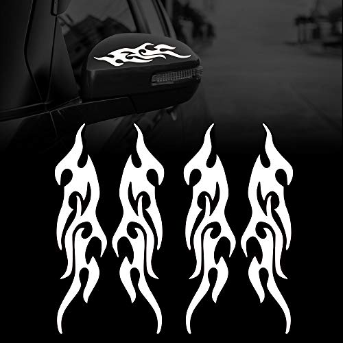 TOMALL 4 Pièces 19cm Autocollants en vinyle Imperméables Réfléchissants pour Voiturette de Golf Camion SUV Véhicules Tout-terrain Planche à Roulettes...