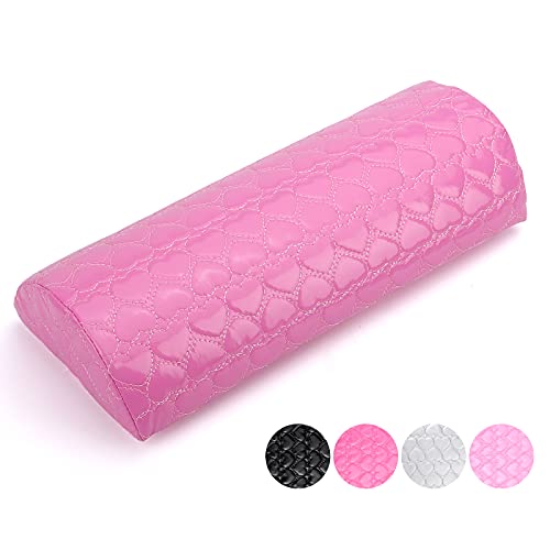 Repose-mains ongles lavable en cuir synthétique rose