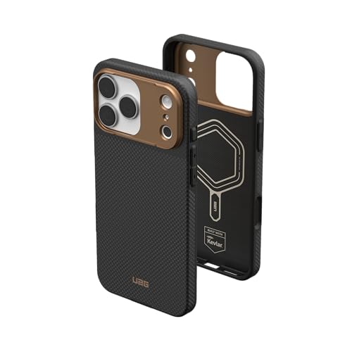Image of Urban Armor Gear UAG Fibr Armr Magnetic Compatible, Kevlar Fiber Military Grade Protective Case /Cover Designed for iPhone 17 Pro Max (2025) - Kevlar Graphite /Bronze
