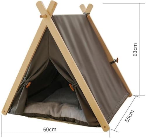 Nid de chat cabane en bois et lit maison pour chiens - 3