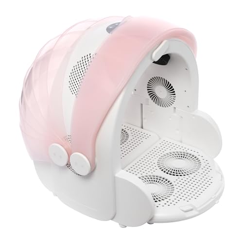 Xigner Haustiertrockenbox 600W Faltbar Haustiertrockner 360° Luftstrom Trocknungsmaschine Temperatur einstellbar Touchscreen Trockner für Haustiere & Katzen und kleine Hunde