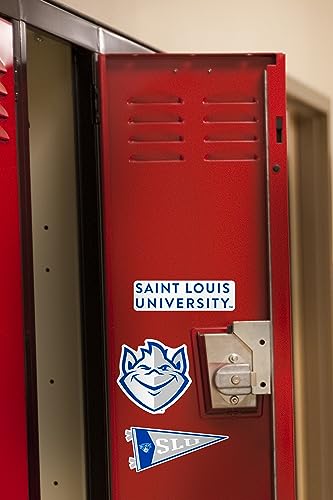 Image of Saint Louis University 8ct Vinyl Large Deluxe Stickers Variety Pack - Laptop, Water Bottle, Scrapbooking, Tablet, Skateboard, Indoor /Outdoor - Set of 8