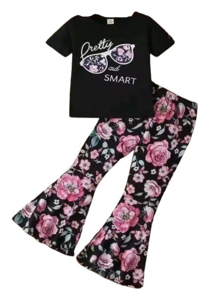 Preety & Smart Printed Girls Top & Bottom Set | Cotton Blend Co-Ord Outfit | Comfortable Stylish Kids - Review, Price and Buying Guide