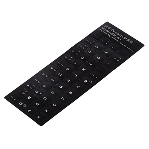 Image of Magideal German Letters Keyboard Cover Sticker Protector for 10-17 inch Laptop Notebook