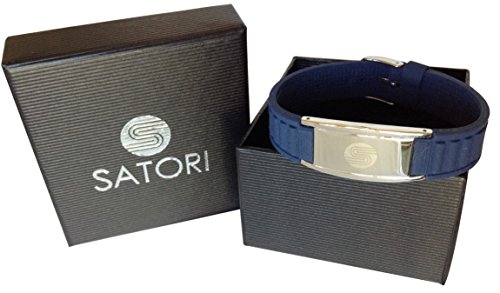 Satori Magnetic Silicone Power Energy Bracelet (Navy Blue), Stylish Therapy Bracelet -Assorted Colors -Unique Gift