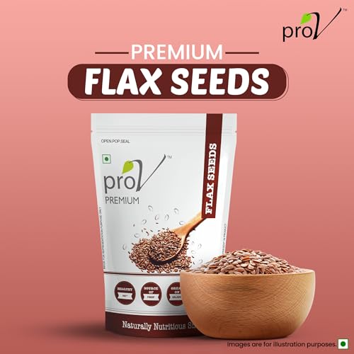 Image of ProV Premium Flax Seeds 250g, Raw Whole Unroasted Seeds, Alsi Beej, High in Protein & Fiber, No Cholesterol, No Added Sugar, Healthy Fats, Edible, Ziplock Pouch, Daily Use Superfood, Diet