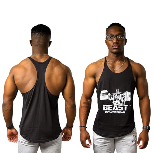 Tank Tops Men, Y-Back Muscle Mens Tank Top, Breathable, Dry Fit Sleeveless Shirts for Men, Bodybuilding Muscle Shirts for Men