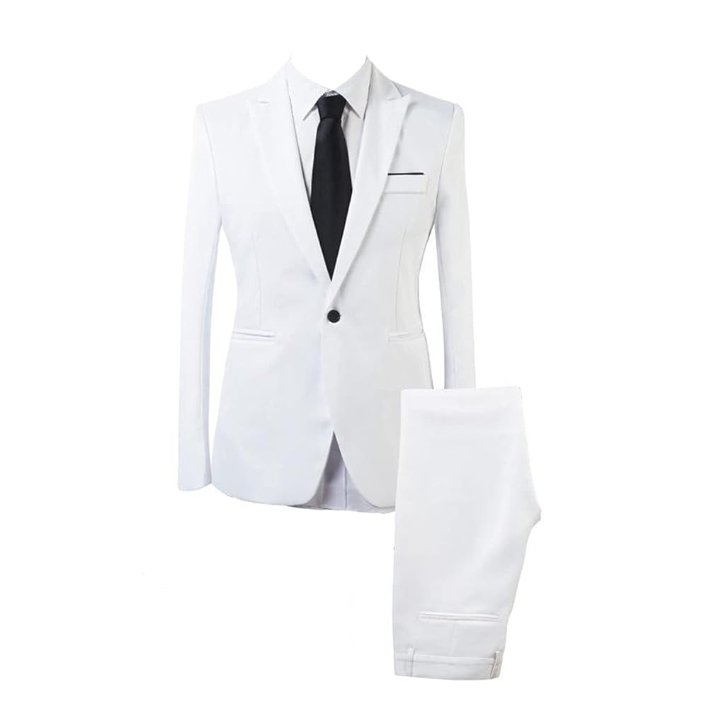 Men's Fashion Classic 2 Piece Slim Fit Suit One Button