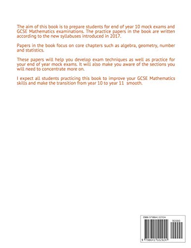 Year 10 Mathematics Practice Papers: GCSE preparation papers for 14 to 15 year olds