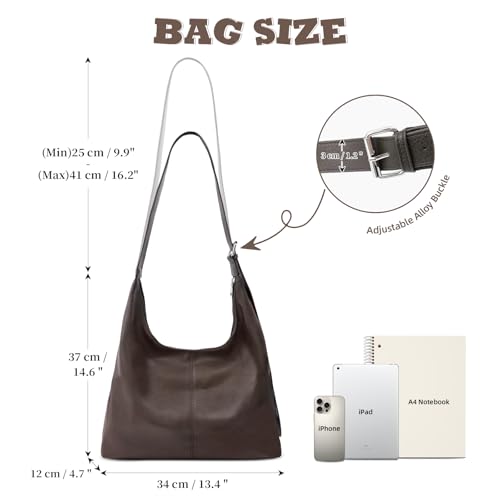 Bolso Grande Hobo para Mujer Piel Vegana con Cremallera miniatura 5