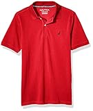 Nautica Boys' Short Sleeve Solid Polo, Racing Red, 3T