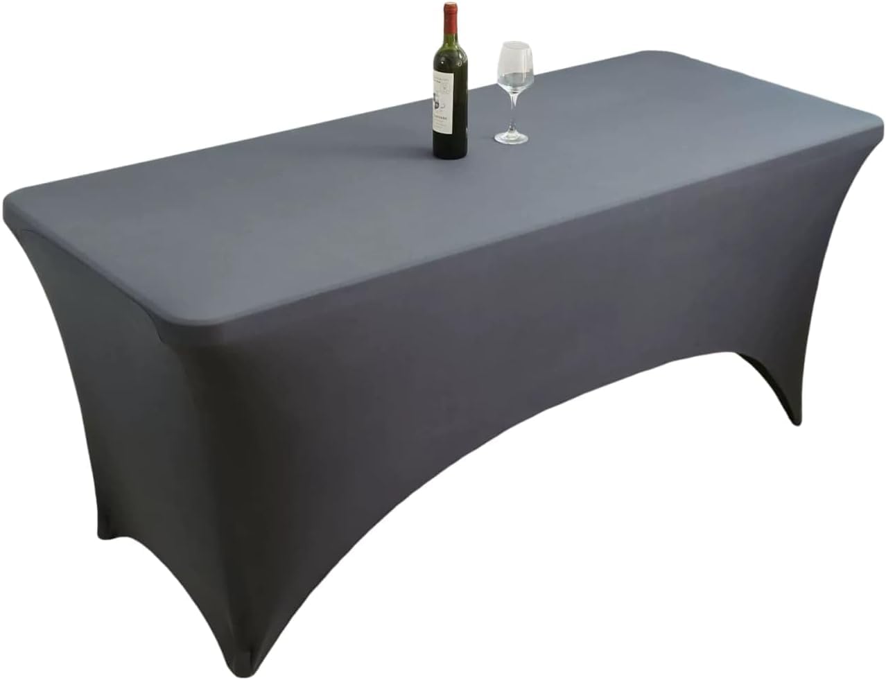 KIJyfgTR Fitted Rectangular Stretch Tablecloth, Ideal For Parties, Events And Banquets(Grey,4FT 122x76cm)