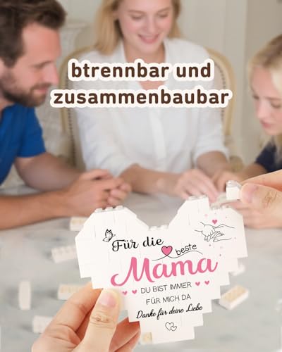 TheGiffter Muttertagsgeschenk, Würfelherz-Deko Geschenke für Mama, Geburtstagsgeschenk für Mama von Kindern Muttertag, Beste Mutter Geschenke von Tochter Sohn zum Geburtstag Thanksgiving Weihnachten