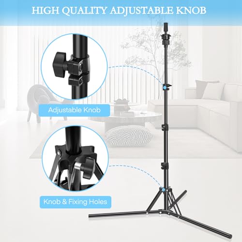 Fernlandia Perückenständer, 50cm-160cm einstellbare Schaufensterpuppenkopfstand, Verbesserter verstärkter Edelstahl -Perückenkopfständer, Perückenstativständer für kosmetologisches Friseur Training